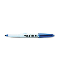 Expo Vis-a-Vis Wet-Erase Marker, Fine Point, Blue, 12-Pack