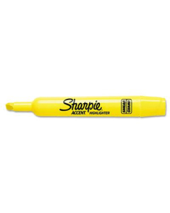 Sharpie Accent Tank Style Chisel Tip Highlighter, Yellow, 12-Pack