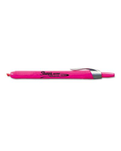 Sharpie Accent Retractable Chisel Tip Highlighter, Pink, 12-Pack