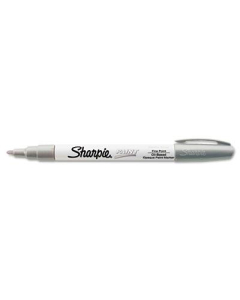 Sharpie Permanent Paint Marker, Fine Tip, Silver