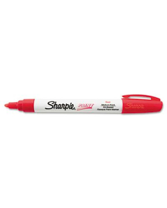 Sharpie Permanent Paint Marker, Medium Tip, Red