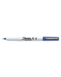 Sharpie Permanent Marker, Ultra Fine Point, Blue, 12-Pack