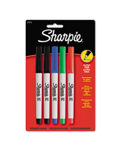 Sharpie Permanent Marker, Ultra Fine Point, Assorted, 5-Pack