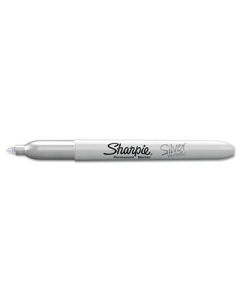 Sharpie Metallic Permanent Marker, Fine Tip, Silver, 12-Pack