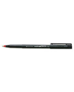 Uni-ball Onyx 0.7 mm Fine Stick Roller Ball Pens, Red, 12-Pack