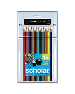 Prismacolor Scholar 3 mm Assorted Colors Woodcase Pencils, 12-Pack
