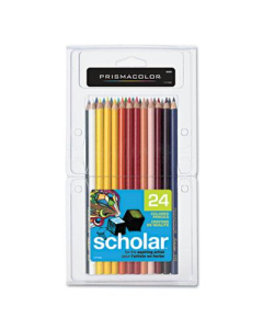 Prismacolor Scholar 3 mm Assorted Colors Woodcase Pencils, 24-Pack