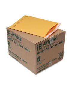 Sealed Air 12-1/2" x 19" Side Seam #6 Jiffylite Self-Seal Mailer, Golden Brown, 50/Carton