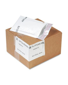 Sealed Air 4" x 8" TuffGard #000 Jiffy Self-Seal Cushioned Mailer, White, 25/Carton