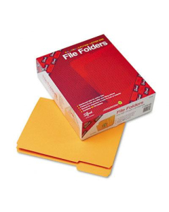 Smead Reinforced 1/3 Cut Top Tab Letter File Folder, Goldenrod, 100/Box