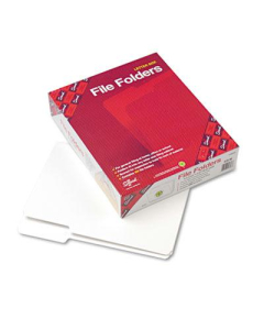 Smead 1/3 Cut Top Tab Letter File Folder, White, 100/Box