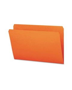 Smead Reinforced Straight Cut Top Tab Legal File Folder, Orange, 100/Box