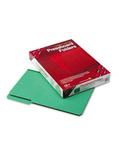 Smead Recycled 1" Expansion 1/3 Top Tab Legal Folder, Green, 25/Box