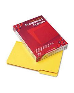 Smead Recycled 1" Expansion 1/3 Top Tab Legal Folder, Yellow, 25/Box
