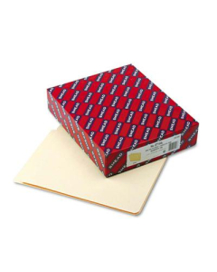 Smead Reinforced Single-Ply Straight Cut End Tab Letter File Folder, Manila, 100/Box
