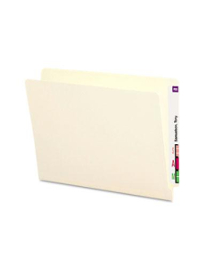 Smead Reinforced Straight Cut End Tab Letter File Folder, Manila, 100/Box