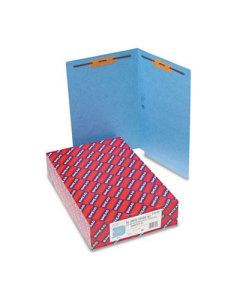 Smead Heavyweight Straight End Tab 2-Fastener Legal Folder, Blue, 50/Box