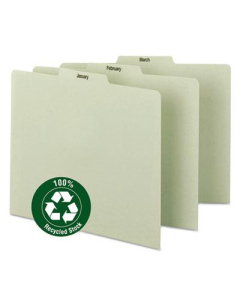 Smead Letter Monthly 1/3 Top Tab Recycled Index File Guide Set, Pressboard, 1 Set