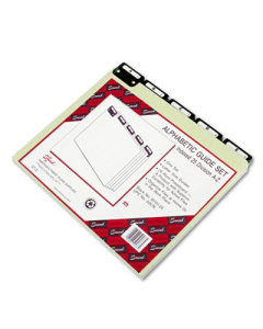 Smead Alphabetic Metal 1/5 Top Tab Letter Index File Guide Set, Pressboard, 1 Set