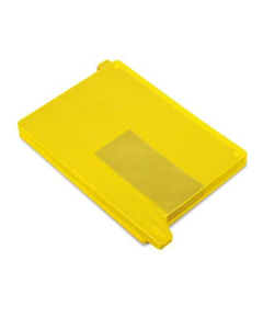 Smead Letter End Tab Out File Guide with Pockets, Yellow, 25/Box