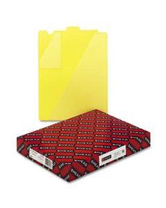 Smead Letter End Tab Out File Guide with Diagonal Pockets, Yellow, 50/Box
