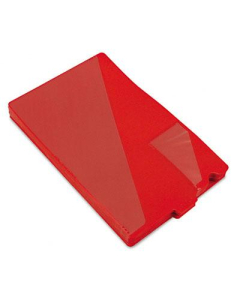 Smead Legal End Tab Out File Guide with Diagonal Pockets, Red, 50/Box