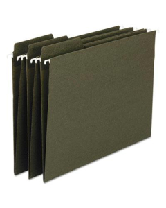 Smead Fastab Recycled Legal Hanging File Folders, Green, 20/Box