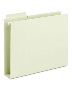 Smead Fastab Letter 2" Expanding Box Bottom Hanging File, Moss Green, 20/Box