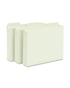 Smead Fastab Letter 3-1/2" Expanding Box Bottom Hanging File, Moss, 9/Box
