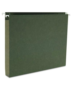 Smead Letter 1" Box Bottom Hanging File, Green, 25/Box