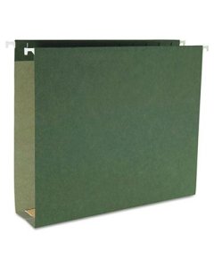 Smead Letter 2" Box Bottom Hanging File, Green, 25/Box