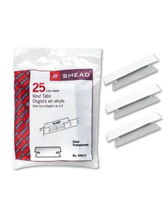 Smead 3-1/2" Hanging File Tabs & Inserts, Clear/White, 25/Pack