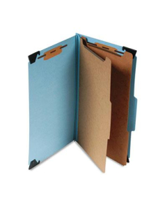 Smead 6-Section Legal 23-Point Pressboard Hanging Classification Folder, Blue, Each