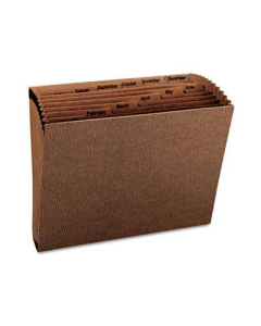 Smead 12-Pocket Letter Indexed Open Top Tuff Expanding File, Redrope