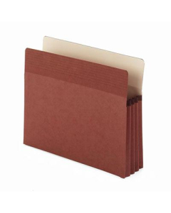 Smead Letter 3-1/2" Expanding Easy Grip Pocket, Redrope, 25/Box