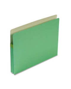 Smead Letter 1-3/4" Expanding Straight Tab File Pocket, Green
