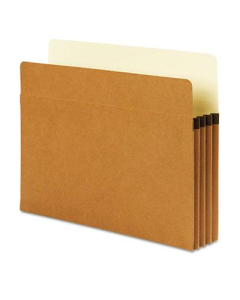 Smead Letter 3-1/2" Expanding SuperTab Pocket File, Redrope, 25/Box
