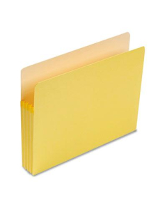 Smead Letter 3-1/2" Expanding Straight Tab File Pocket, Yellow