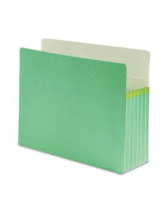Smead Letter 5-1/4" Expanding Straight Tab File Pocket, Green