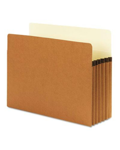 Smead Letter 5-1/4" Expanding SuperTab Pocket File, Redrope, 10/Box