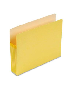 Smead Letter 5-1/4" Expanding Straight Tab File Pocket, Yellow