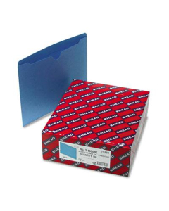 Smead Double-Ply Tab Flat Expansion Letter File Jackets, Blue, 100/Box