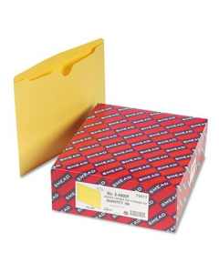 Smead Double-Ply Tab Flat Expansion Letter File Jackets, Yellow, 100/Box