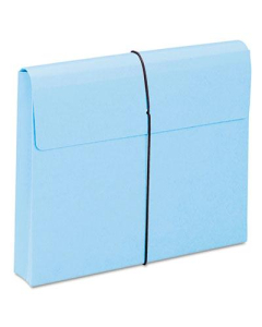 Smead Letter 2" Expansion Wallet with String Closure, Blue, 10/Box