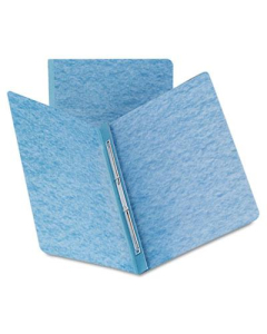 Smead 3" Capacity 8-1/2" x 11" Prong Fastener Side Opening Pressboard Report Cover, Blue