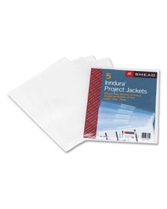 Smead Poly Translucent Project Letter File Jackets, Clear, 5-Pack