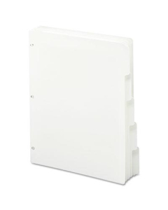 Smead 8-1/2" x 11" 5-Tab Three-Ring Binder Index Dividers, White, 5/Pack
