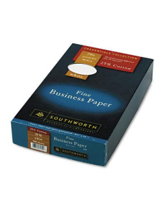 Southworth 8-1/2" x 14", 20lb, 500-Sheets, White Wove 25% Cotton Business Paper