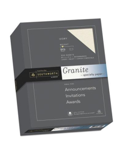 Southworth 8-1/2" x 11", 24lb, 500-Sheets, Ivory Granite Specialty Paper