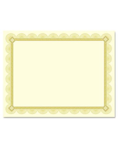 Southworth 8-1/2" x 11", 66lb, 15-Sheets, Spiro Gold Foil Border Parchment Certificates